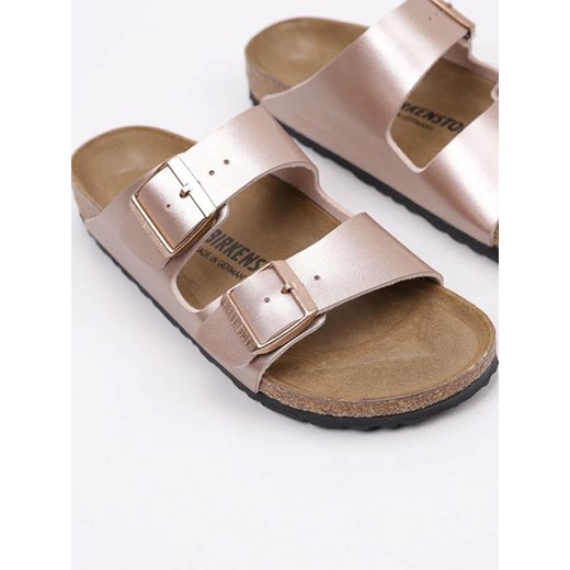 Birkenstock Skórzane klapki "Arizona" w kolorze miedzianym 40 Limango Polska okazyjna cena