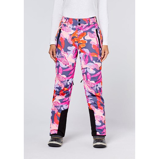 Chiemsee Spodnie narciarskie w kolorze różowym ze wzorem ze sklepu Limango Polska w kategorii Spodnie damskie - zdjęcie 177638853