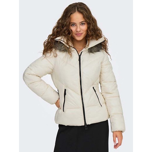 ONLY Kurtka pikowana w kolorze białym L okazyjna cena Limango Polska