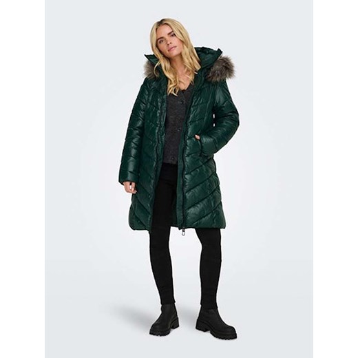 ONLY Płaszcz pikowany w kolorze ciemnozielonym M okazyjna cena Limango Polska