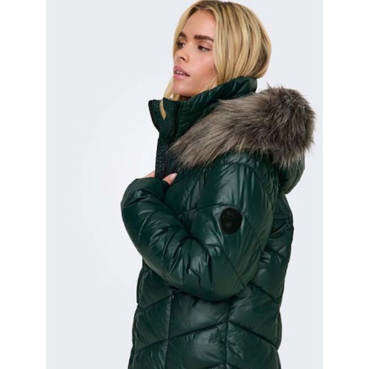ONLY Płaszcz pikowany w kolorze ciemnozielonym L promocja Limango Polska