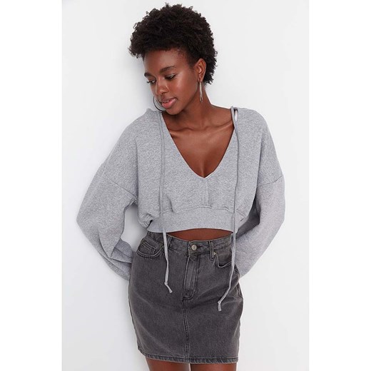 trendyol Sweter w kolorze szarym ze sklepu Limango Polska w kategorii Swetry damskie - zdjęcie 177639374