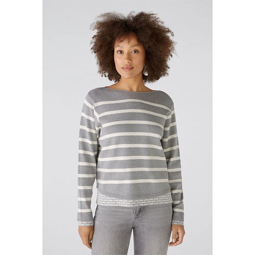 Oui Sweter w kolorze szaro-białym 42 okazja Limango Polska