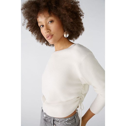 Oui Sweter w kolorze kremowym 46 Limango Polska okazja