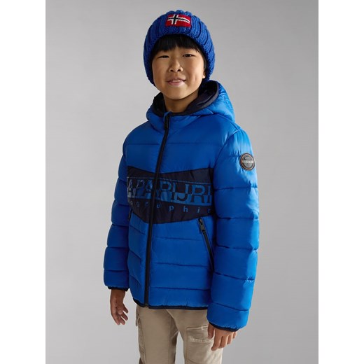 Napapijri Dwustronna kurtka pikowana w kolorze granatowo-niebieskim - id: 16499911 - marki Napapijri - 177642552 Napapijri Dwustronna kurtka pikowana w kolorze granatowo-niebieskim ze sklepu Limango Polska w kategorii Kurtki chłopięce - zdjęcie 177642552