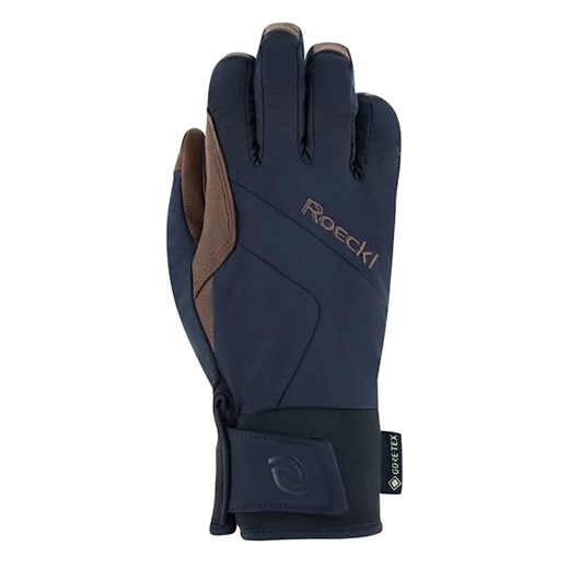Roeckl SPORTS Rękawiczki narciarskie &quot;Sahoro GTX&quot; w kolorze brązowo-czarnym ze sklepu Limango Polska w kategorii Rękawiczki męskie - zdjęcie 177644493