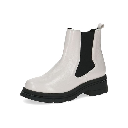 Caprice Skórzane botki w kolorze białym Caprice 37 Limango Polska okazja