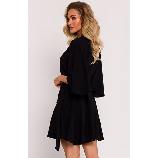 Sukienka mini z rozkloszowanym dołem - czarna M785, Kolor czarny, Rozmiar L, MOE ze sklepu Intymna w kategorii Sukienki - zdjęcie 177646101