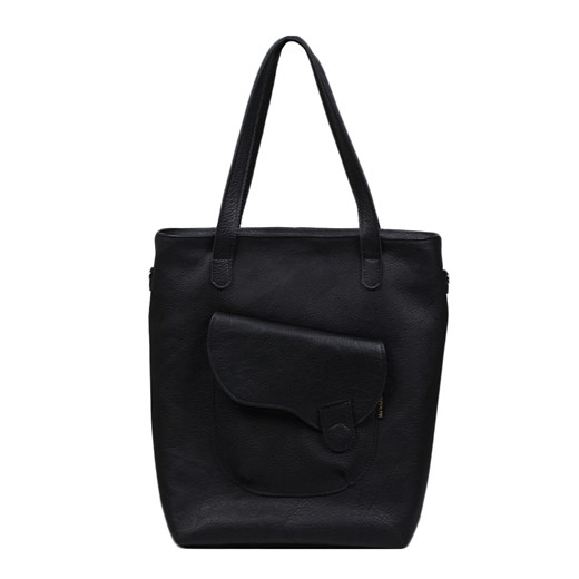torebka damska skórzana Bona shopper czarna ze sklepu Słoń Torbalski w kategorii Torby Shopper bag - zdjęcie 177646554