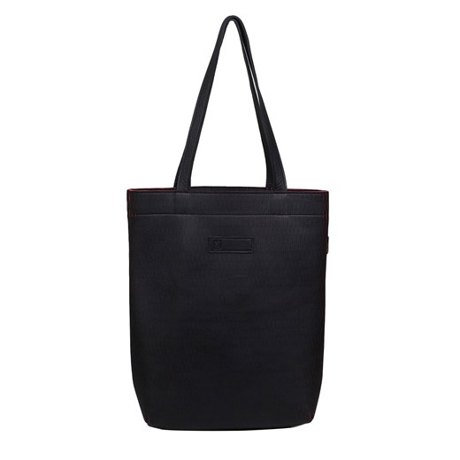 czarna torebka damska skórzana shopperka Chiara ze sklepu Słoń Torbalski w kategorii Torby Shopper bag - zdjęcie 177647902