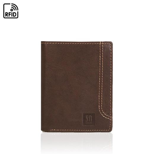 portfel skórzany męski KLASYCZNY stębnowany składany ze sklepu Słoń Torbalski w kategorii Portfele męskie - zdjęcie 177648994