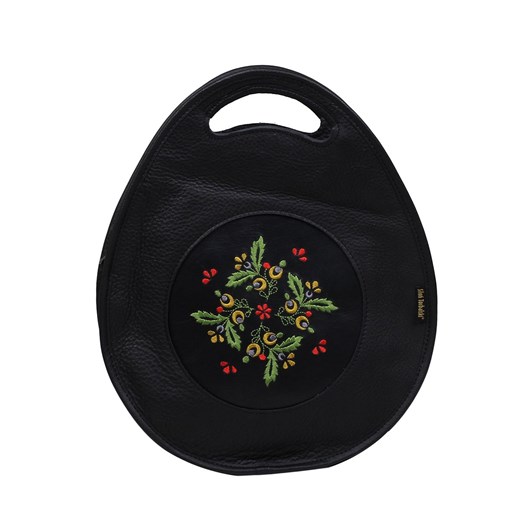 czarna torebka damska skórzana  z funkcją plecaka Jagoda ze sklepu Słoń Torbalski w kategorii Torby Shopper bag - zdjęcie 177651180