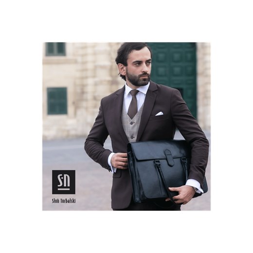 czarna torba skórzana - aktówka MARC ze sklepu Słoń Torbalski w kategorii Aktówki - zdjęcie 177652411