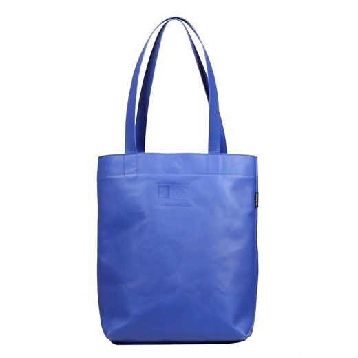 torebka damska skórzana Chiara shopper niebieska ze sklepu Słoń Torbalski w kategorii Torby Shopper bag - zdjęcie 177652712