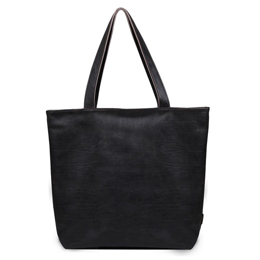 torebka skórzana Jessica shopper ciemno brązowa ze sklepu Słoń Torbalski w kategorii Torby Shopper bag - zdjęcie 177653520