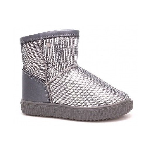 Botki Ocieplane Bartek 7037-Bax0, Dla Dziewcząt, Srebrny 34 promocja Wojas