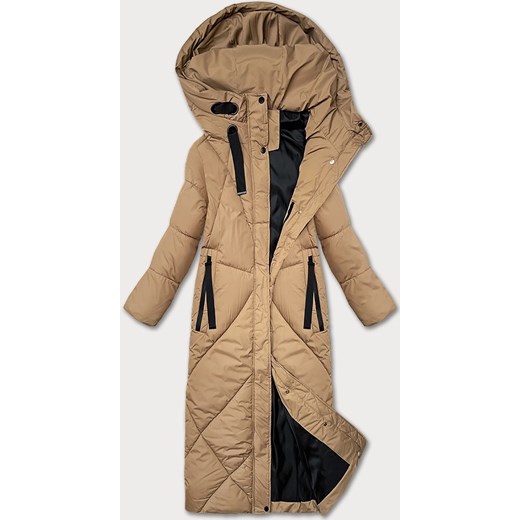 Zimowa kurtka damska do kolan J Style camel (5M3232-84) ze sklepu goodlookin.pl w kategorii Kurtki damskie - zdjęcie 177664082