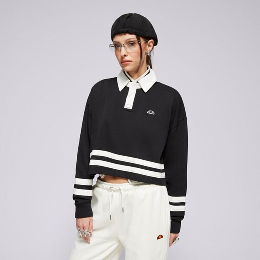 ELLESSE POLO SOMBRA CROPPED RUGBY TOP BLK ze sklepu Sizeer w kategorii Bluzki damskie - zdjęcie 177671610