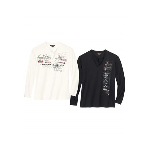Zestaw 2 koszulek z dekoltem z guzikami Explorer ze sklepu Atlas For Men w kategorii T-shirty męskie - zdjęcie 177673774