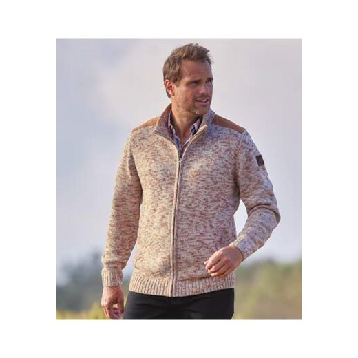 Trykotowy, melanżowy kardigan Casual ze sklepu Atlas For Men w kategorii Swetry męskie - zdjęcie 177673783