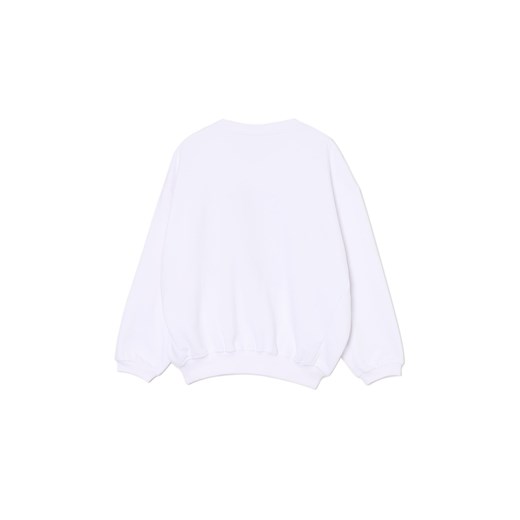 Cropp - Bluza z nadrukiem w stylu college - biały Cropp XS Cropp