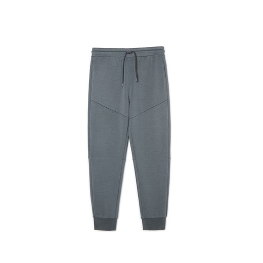 Cropp - Spodnie joggery regular z kieszenią na zamek - szary ze sklepu Cropp w kategorii Spodnie męskie - zdjęcie 177701571