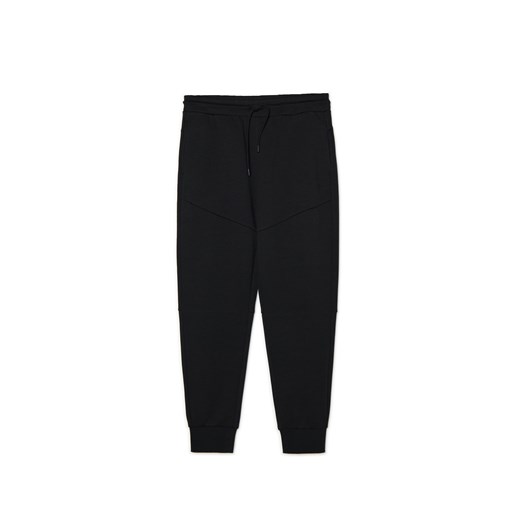 Cropp - Spodnie joggery regular z kieszenią na zamek - czarny ze sklepu Cropp w kategorii Spodnie męskie - zdjęcie 177701574