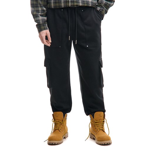 Cropp - Dresowe joggery comfort z kieszeniami cargo - czarny Cropp M Cropp promocja