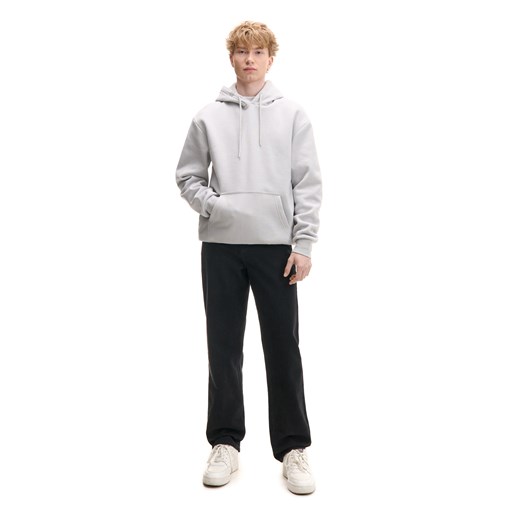 Cropp - Czarne bawełniane spodnie regular - czarny Cropp L LONG Cropp