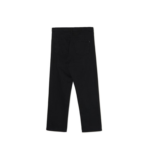 Cropp - Czarne bawełniane spodnie regular - czarny Cropp M STANDARD Cropp