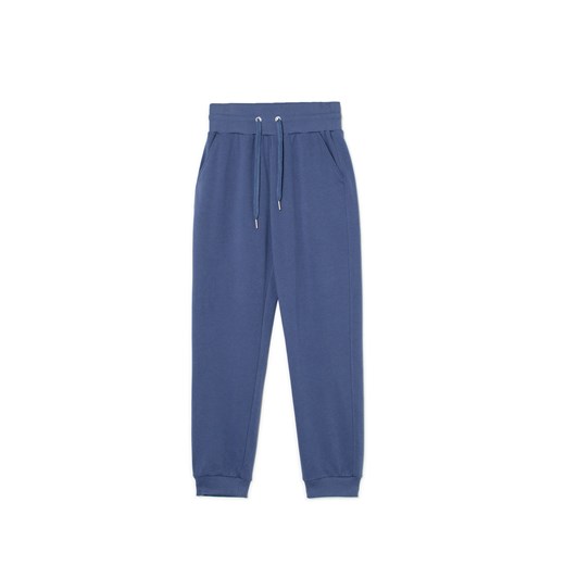 Cropp - Niebieskie dresowe joggery slim - niebieski ze sklepu Cropp w kategorii Spodnie damskie - zdjęcie 177701623