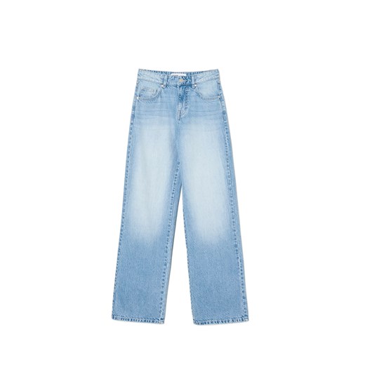 Cropp - Jasnoniebieskie jeansy straight regular - niebieski Cropp 36 Cropp