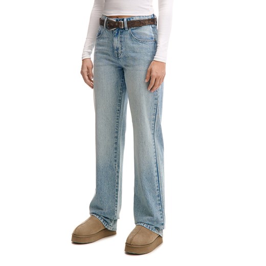 Cropp - Jasnoniebieskie jeansy straight TALL - niebieski ze sklepu Cropp w kategorii Jeansy damskie - zdjęcie 177701953