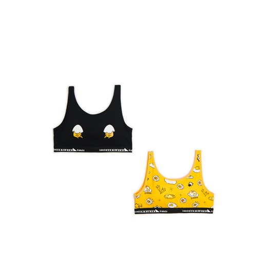 Cropp - 2 pack staników sportowych Gudetama - wielobarwny ze sklepu Cropp w kategorii Biustonosze - zdjęcie 177702114