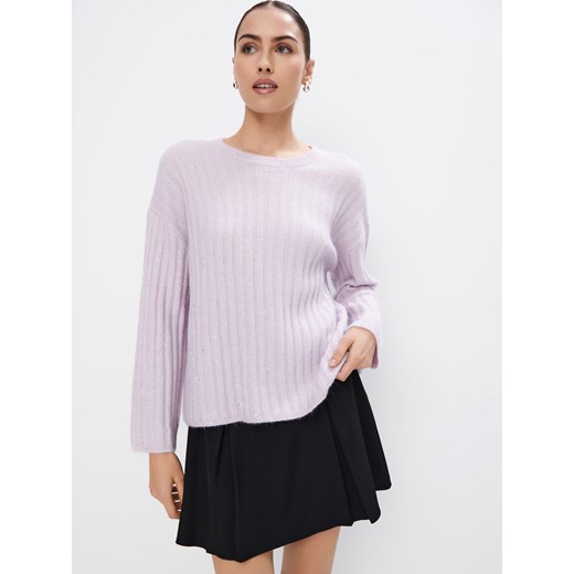 Mohito - Liliowy sweter o luźnym kroju - lawendowy ze sklepu Mohito w kategorii Swetry damskie - zdjęcie 177702600