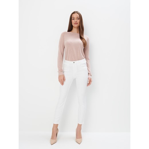 Mohito - Pudrowy sweter z metalizowaną nitką - pastelowy różowy Mohito S Mohito