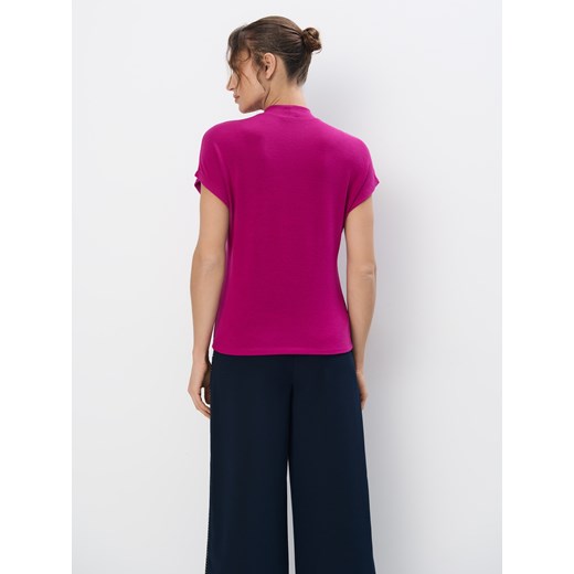 Mohito - Fuksjowa bluzka ze stójką - fuksjowy Mohito L Mohito