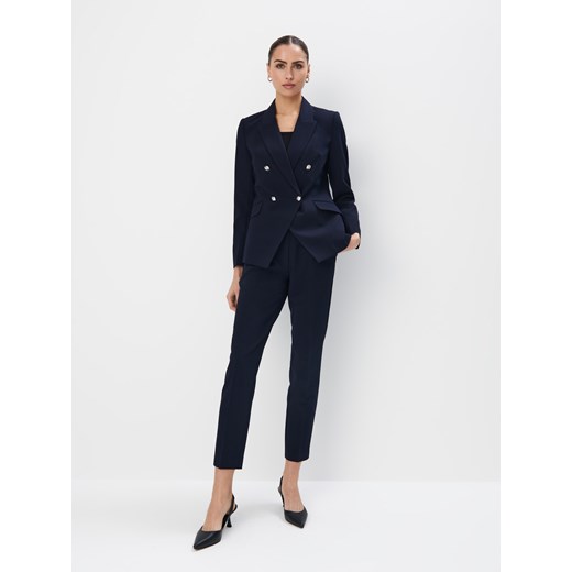 Mohito - Granatowe spodnie cygaretki - granatowy Mohito 42 Mohito