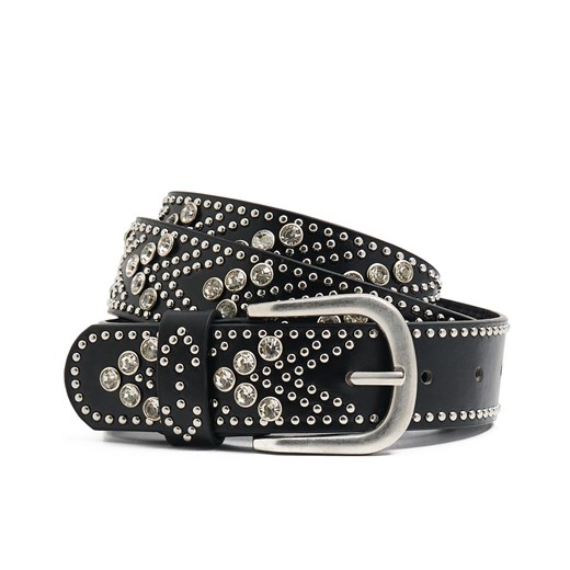 Cropp - Czarny pasek z ozdobnymi detalami - czarny Cropp M/L Cropp