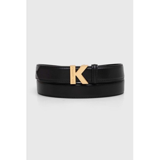 KARL LAGERFELD Czarny pasek K/lock, Rozmiar 85 ze sklepu outfit.pl w kategorii Paski damskie - zdjęcie 177707302