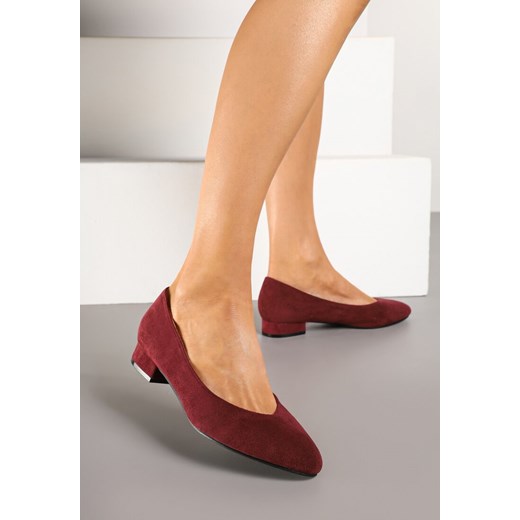 Bordowe Płaskie Czółenka w Klasycznym Stylu Doniveira 41 promocyjna cena born2be.pl