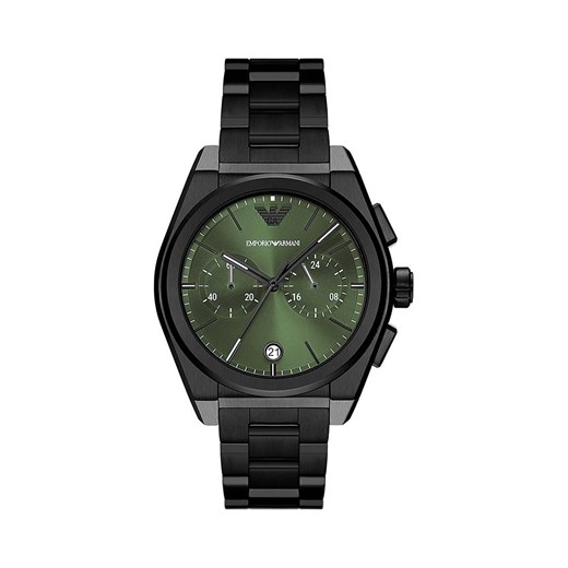Emporio Armani zegarek męski kolor czarny ze sklepu ANSWEAR.com w kategorii Zegarki - zdjęcie 177721722