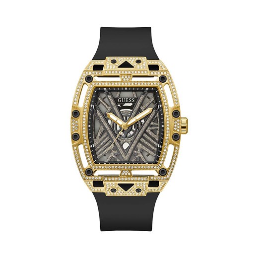 Guess zegarek męski kolor czarny ze sklepu ANSWEAR.com w kategorii Zegarki - zdjęcie 177721732