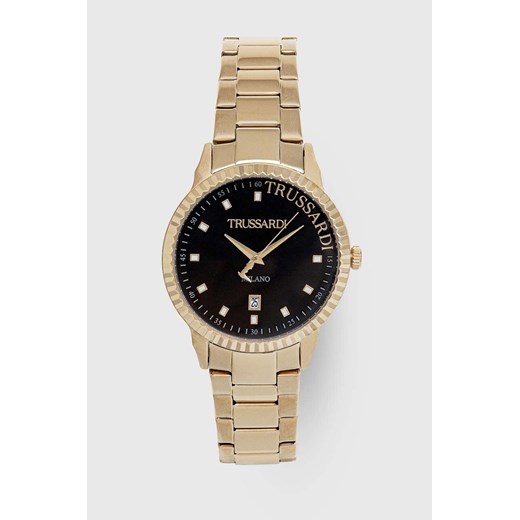 Trussardi zegarek męski kolor złoty R2453141005 ze sklepu ANSWEAR.com w kategorii Zegarki - zdjęcie 177721771