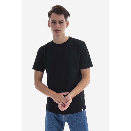 Norse Projects t-shirt bawełniany męski kolor czarny gładki ze sklepu ANSWEAR.com w kategorii T-shirty męskie - zdjęcie 177727901