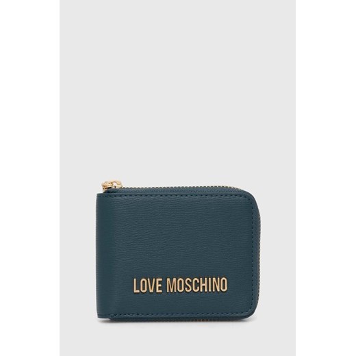 Love Moschino portfel damski kolor zielony JC5639PP1LLD0000 ze sklepu ANSWEAR.com w kategorii Portfele damskie - zdjęcie 177743432