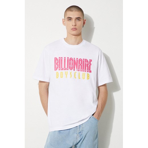 Billionaire Boys Club t-shirt bawełniany Straight Logo męski kolor biały z nadrukiem B24243 ze sklepu ANSWEAR.com w kategorii T-shirty męskie - zdjęcie 177747350