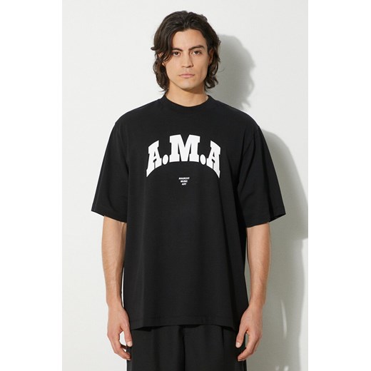 Marcelo Burlon t-shirt bawełniany Ama Over Tee męski kolor czarny z nadrukiem CMAA054F24JER00B1001 ze sklepu ANSWEAR.com w kategorii T-shirty męskie - zdjęcie 177747471