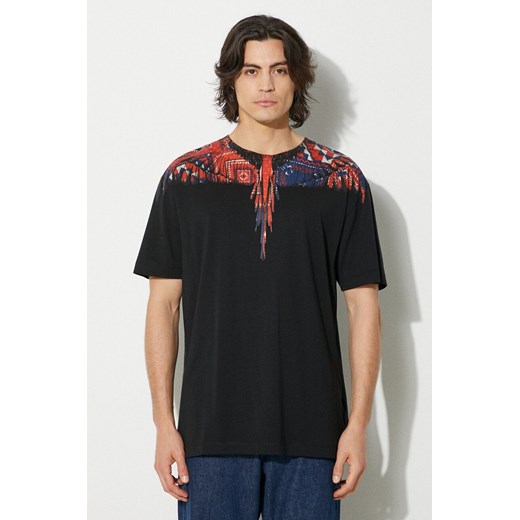 Marcelo Burlon t-shirt bawełniany Bandana Wings Basic Tee męski kolor czarny z nadrukiem CMAA056F24JER0031027 ze sklepu ANSWEAR.com w kategorii T-shirty męskie - zdjęcie 177747493
