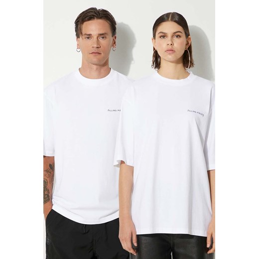 Filling Pieces t-shirt bawełniany Boxy kolor biały gładki 74413781901 ze sklepu ANSWEAR.com w kategorii T-shirty męskie - zdjęcie 177748252